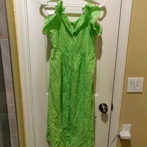 FlamMode Green Spaghetti Strap Dress, Size S